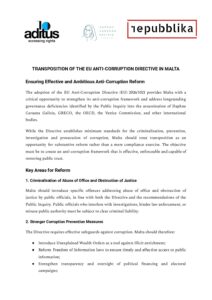 Transposing The EU Anti Corruption Directive Position Paper 5 Pdf 212x300